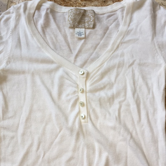 Old Navy 100%cotton VNeck thin ribbed trim sweater - Picture 3 of 8
